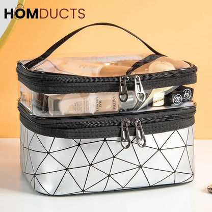 Double Layer Clear Makeup Bag