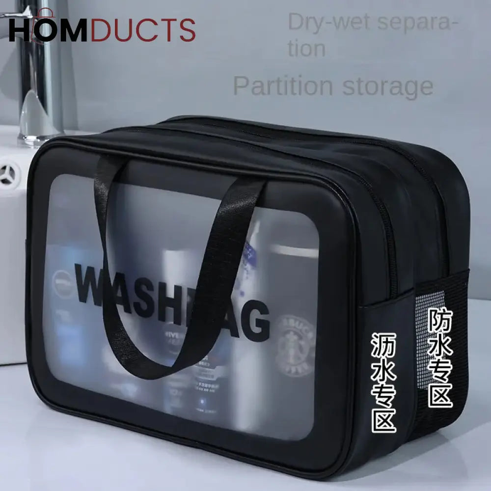 Double Layer Waterproof Travel Cosmetic Washbag Organizer