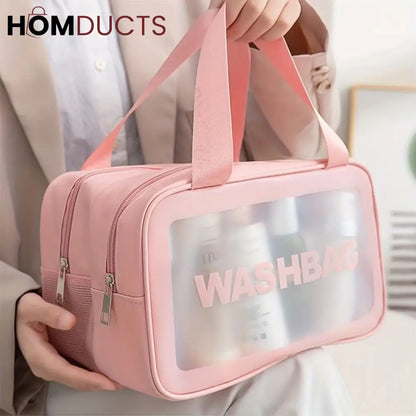 Double Layer Waterproof Travel Cosmetic Washbag Organizer