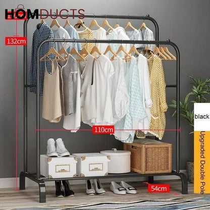 Double Pole Metal Cloth Stand