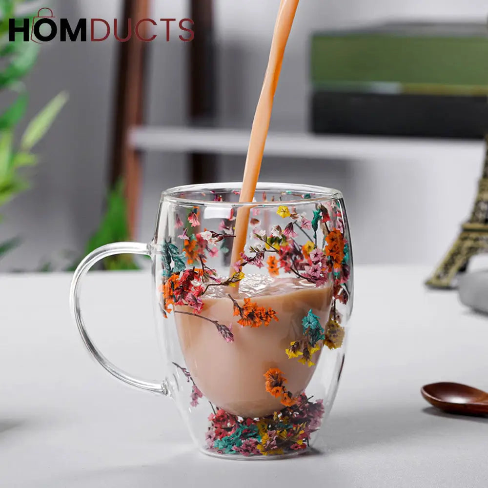 Double Wall Glass Aesthetic Mug