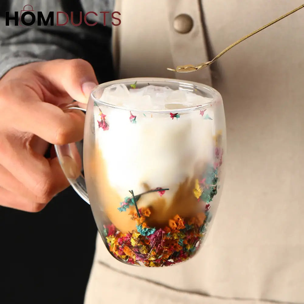 Double Wall Glass Aesthetic Mug