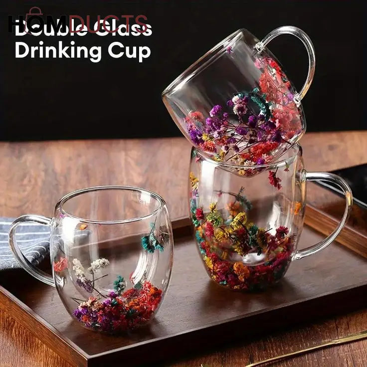 Double Wall Glass Aesthetic Mug