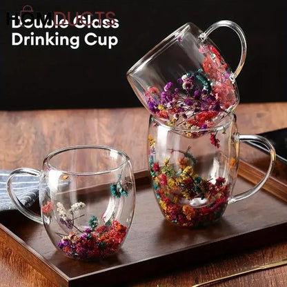 Double Wall Glass Aesthetic Mug