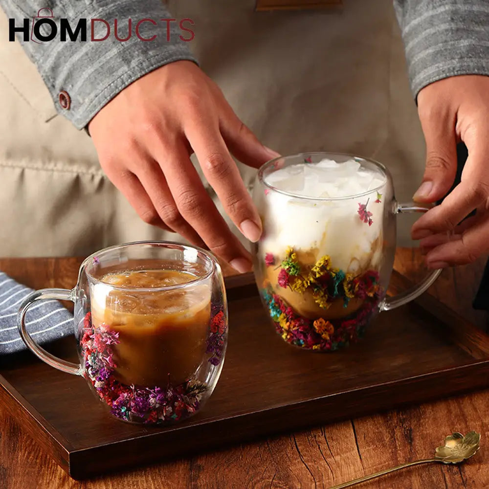 Double Wall Glass Aesthetic Mug