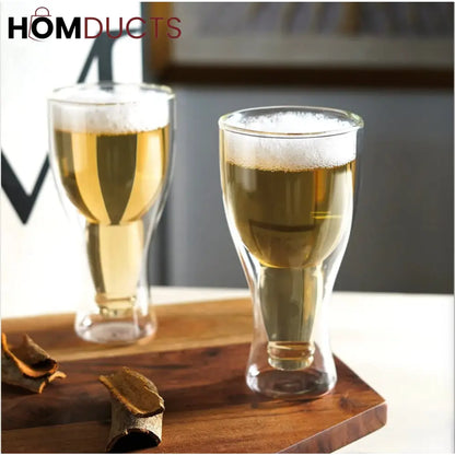 Double-Walled Insulated Glass Tumbler for Cold Drinks - Keeps Beverages Refreshing