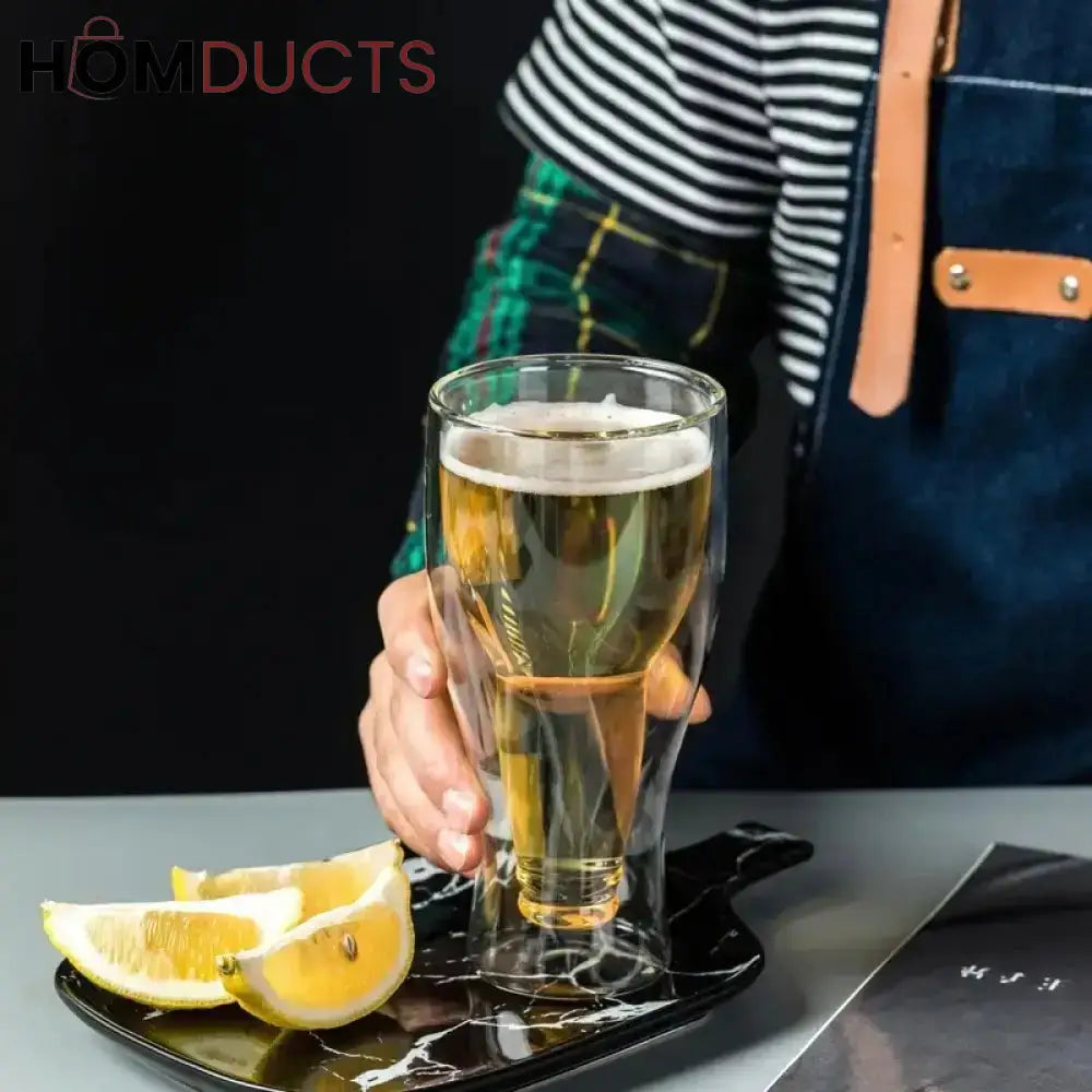 Double-Walled Insulated Glass Tumbler for Cold Drinks - Keeps Beverages Refreshing
