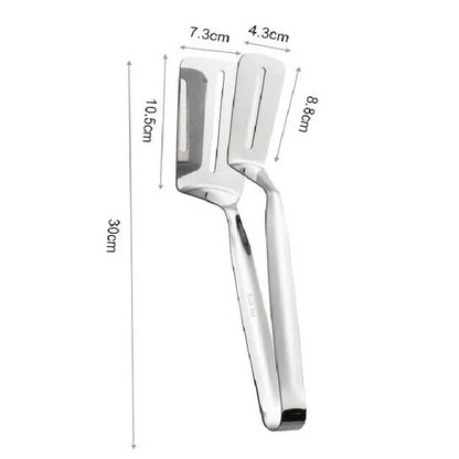 Stainless Steel Frying Spatula & Kitchen Serving Tong – Double-Sided Heat Resistant Cooking Tool