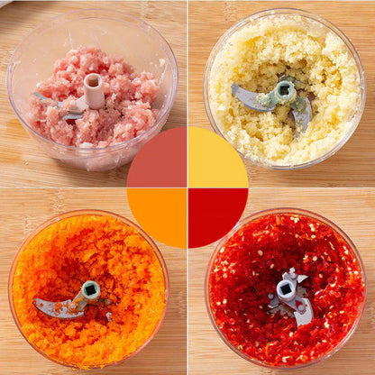 Large Size 900ML Hand-Pull Manual Chopper & Masher – Multifunctional Portable Food Processor