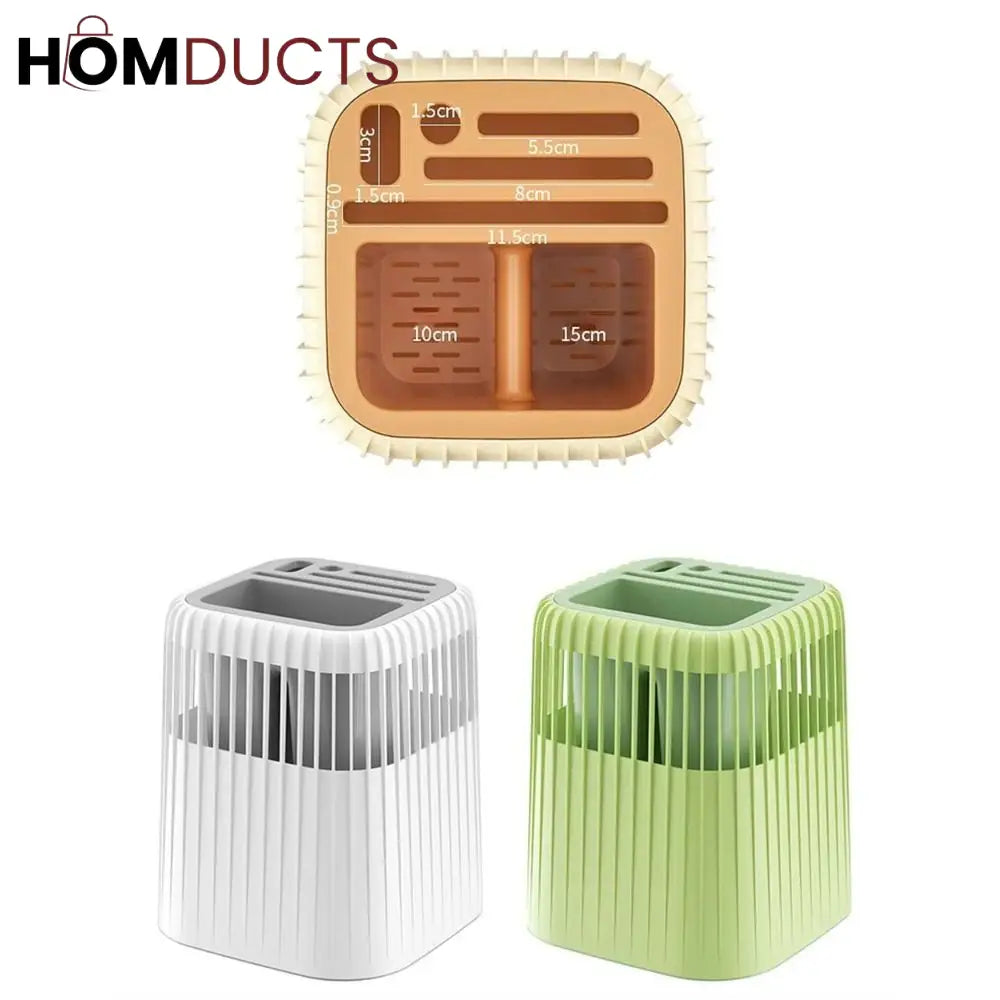Durable Rotating Kitchen Counter Spoon and Knife Holder