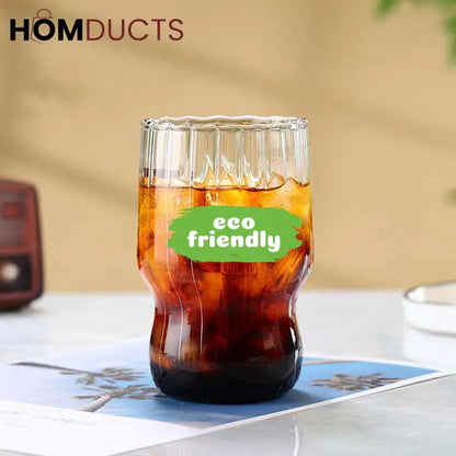 Eco-Chic Straw Glass Tumbler: Sustainable Hydration with Bamboo Lid