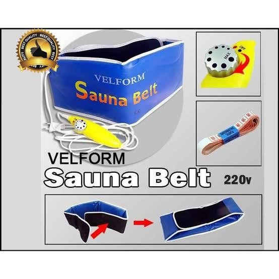 Electric Sauna belt Hot Body Shaper Automatic Electric VELFORM Sauna Belt Waist Trimmer Belt Waist Trimming Belt Hot Slimming Belt Hot Belt Hot Slim Belt Weight Loss Belt Body Wrap Belt Belly Fat Slim Belt