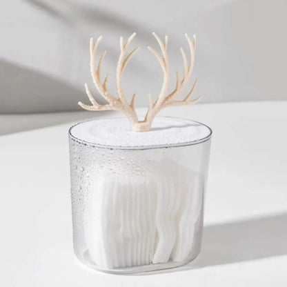 Elegant Acrylic Multifunctional Swab & Jewelry Organizer Storage Box