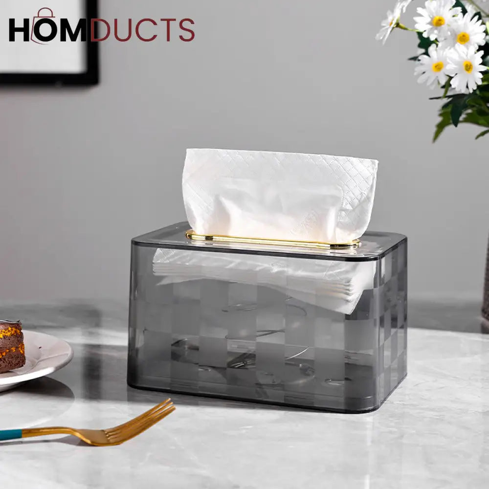 Elegant Desktop Tissue Box Cover Dispenser - Stylish Napkin Holder for Cafe & Bedroom