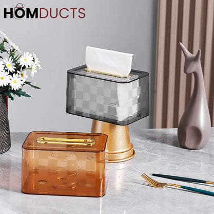 Elegant Desktop Tissue Box Cover Dispenser - Stylish Napkin Holder for Cafe & Bedroom