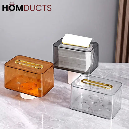 Elegant Desktop Tissue Box Cover Dispenser - Stylish Napkin Holder for Cafe & Bedroom
