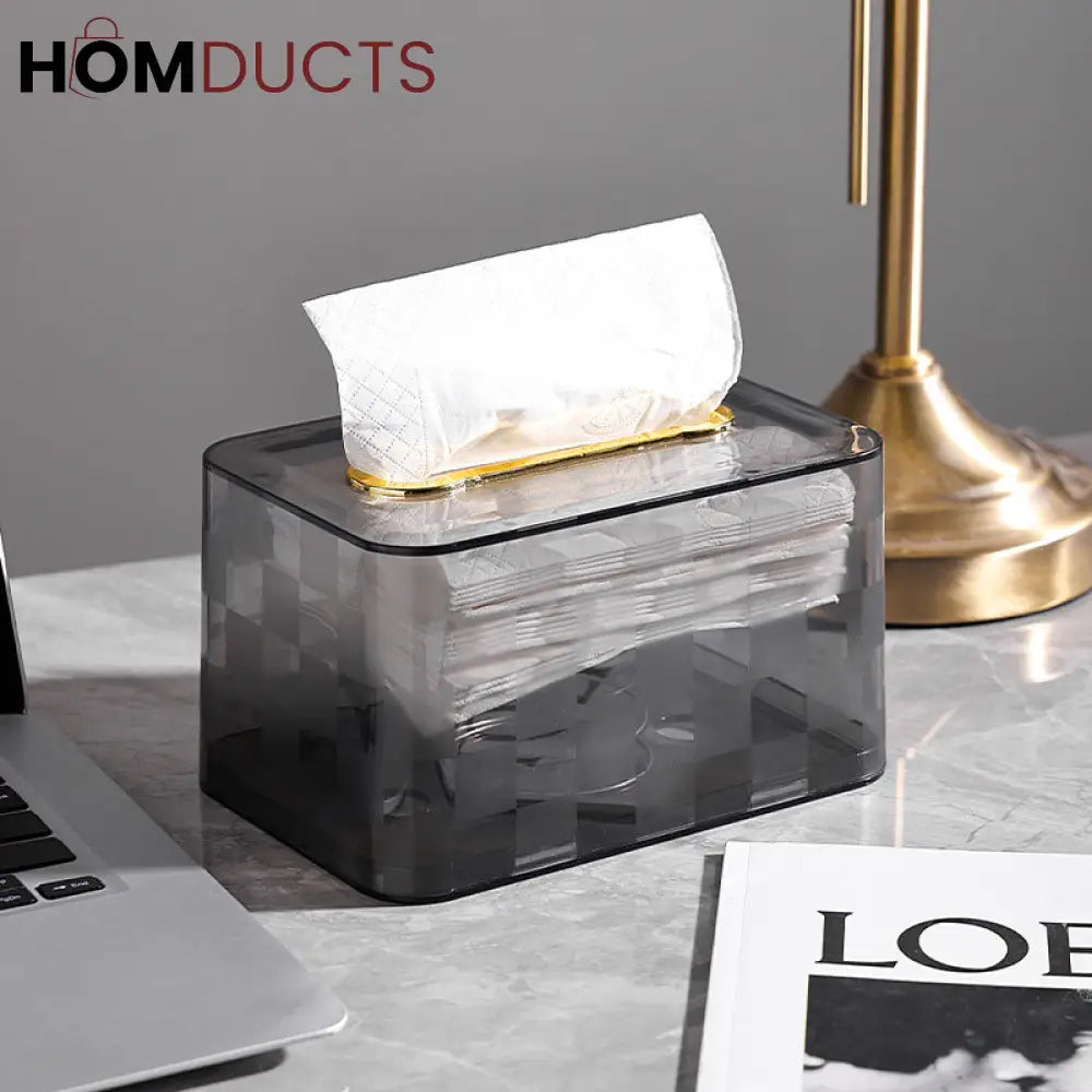 Elegant Desktop Tissue Box Cover Dispenser - Stylish Napkin Holder for Cafe & Bedroom
