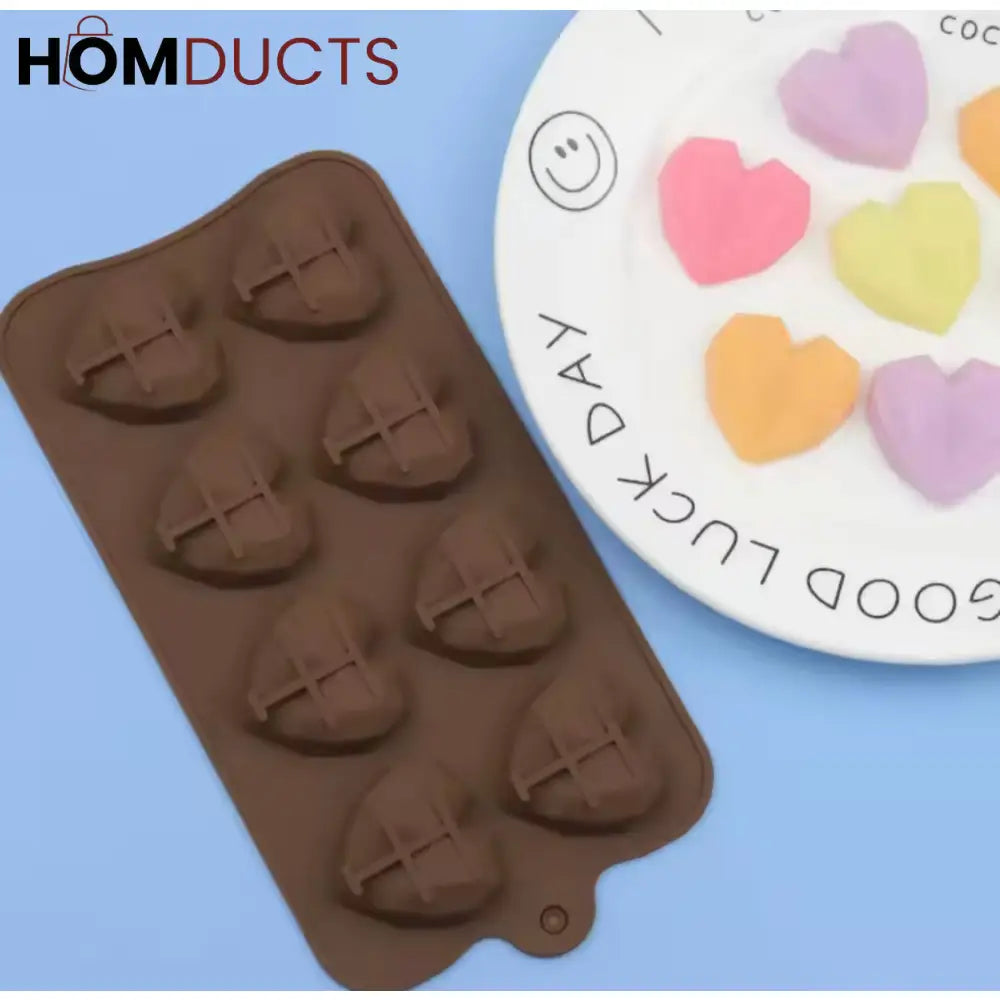 Elegant Diamond Heart Silicone Chocolate Mold for DIY Baking