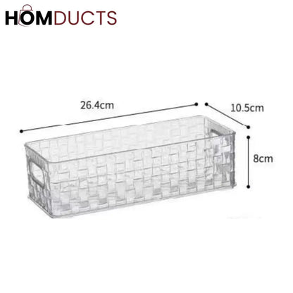 Elegant Glacier Pattern Makeup and Perfume Organizer Basket