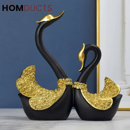 Elegant Swan Couple Statue - Perfect Wedding Gift & Home Decor