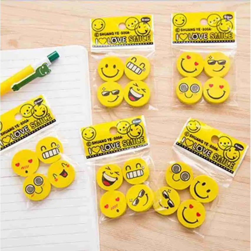 Emoji Erasers (4pcs)