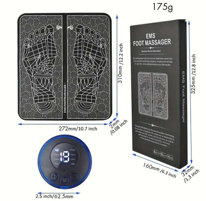 EMS Foot Massager Pad Improve Blood Circulation Relieve Ache Pain USB Rechargeable