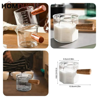 Espresso Measuring Cup With Wooden Handle