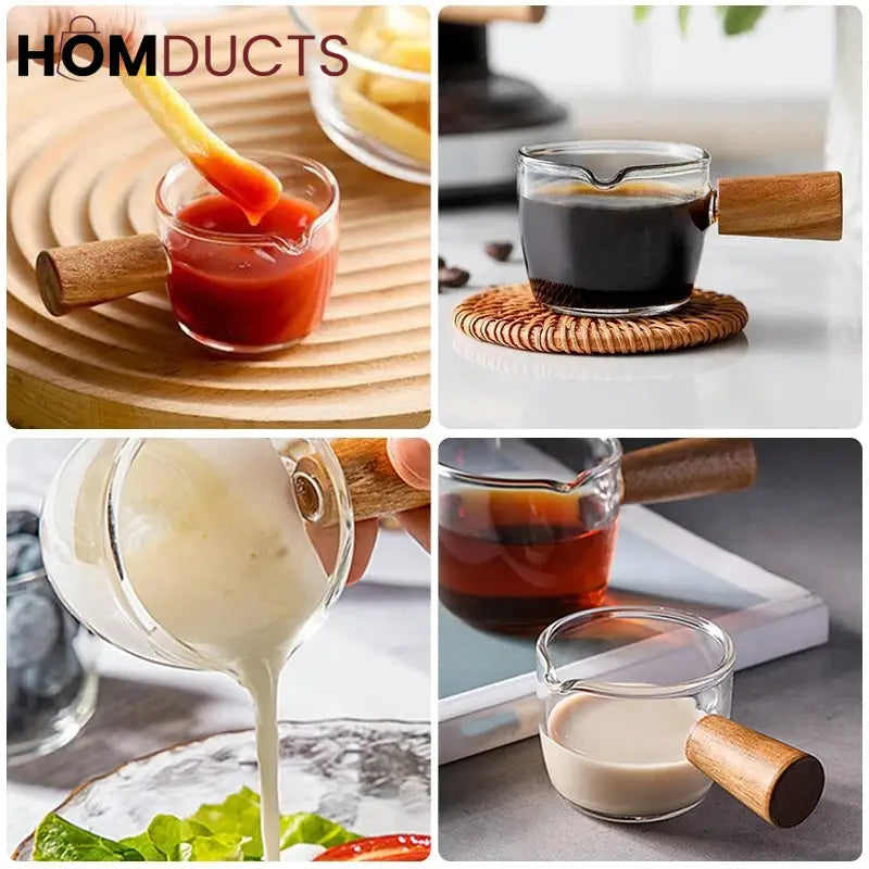 Espresso Measuring Cup With Wooden Handle