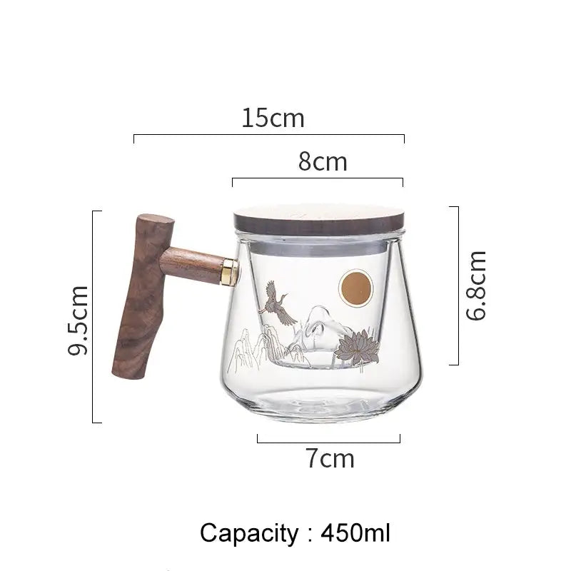Exquisite Glass Tea Cup With Filter