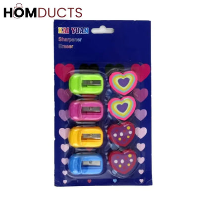 Fancy Eraser Plus Sharpener Set