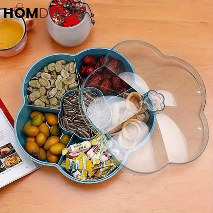 Flower Shape Snack Tray With Lid