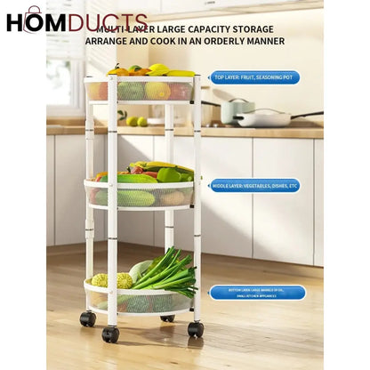 Foldable 3 Layer Iron Trolly
