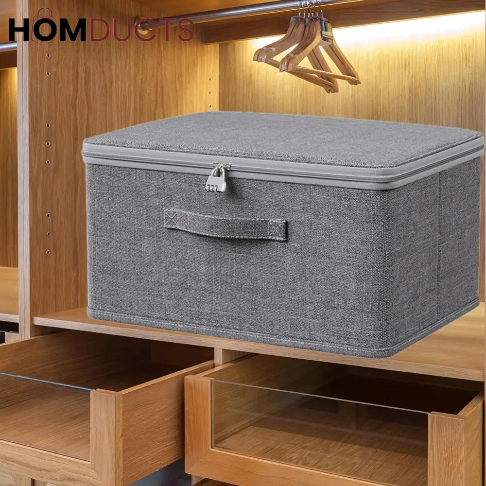 Luxury Foldable Fabric Storage Box with Lid – Premium Closet & Home Organizer | Homducts.pk