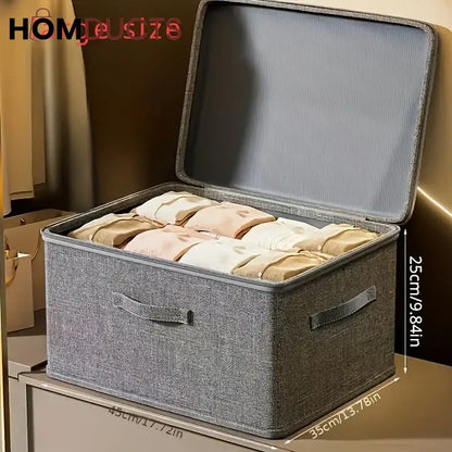 Luxury Foldable Fabric Storage Box with Lid – Premium Closet & Home Organizer | Homducts.pk