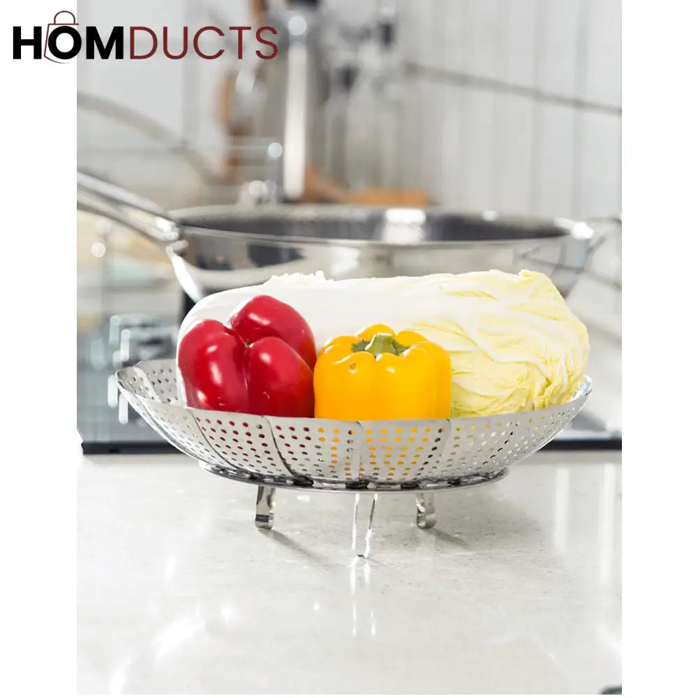 Folding Stainless Steel Steaming Tray