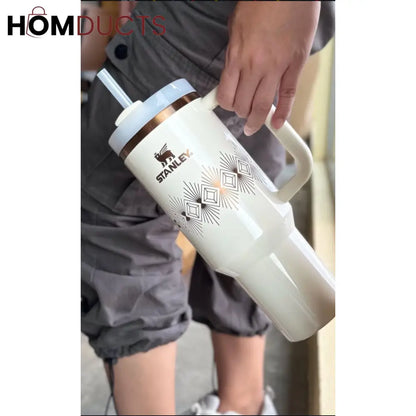 Forest Gloss Tumbler 40oz | Stanley Quencher H2.0 Dupe