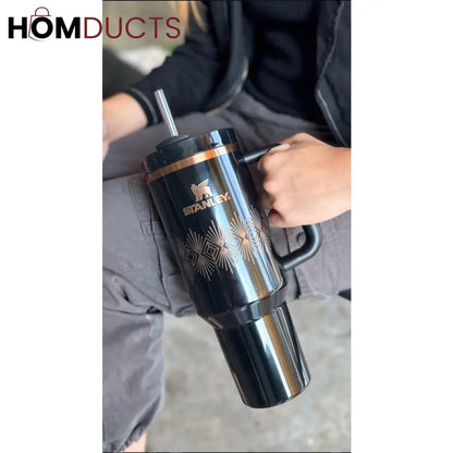 Forest Gloss Tumbler 40oz | Stanley Quencher H2.0 Dupe