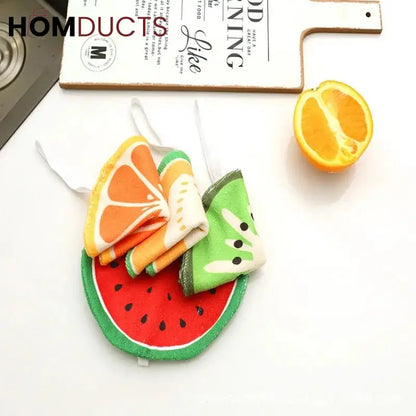 Fruit Pattern Kitchen Cleaning Towel (4pcs)