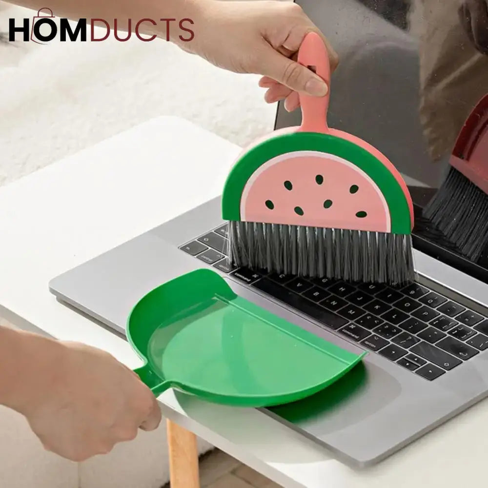 Fruit Style Mini Dustpan & Brush Set – Watermelon, Lemon & Kiwi Design