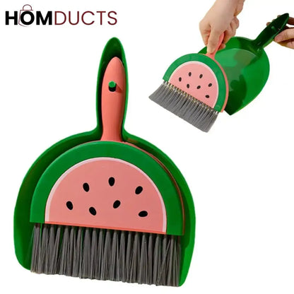 Fruit Style Mini Dustpan & Brush Set – Watermelon, Lemon & Kiwi Design