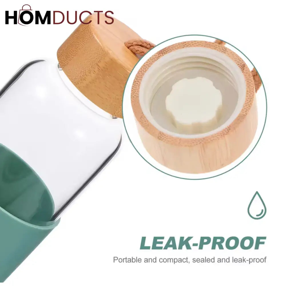 Glass Water Bottle with Silicone Cover - Portable & Anti-Scald