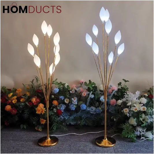 Glowing Brushed Flower Buds: Elegant Wedding Stage & Roadway Light Decor
