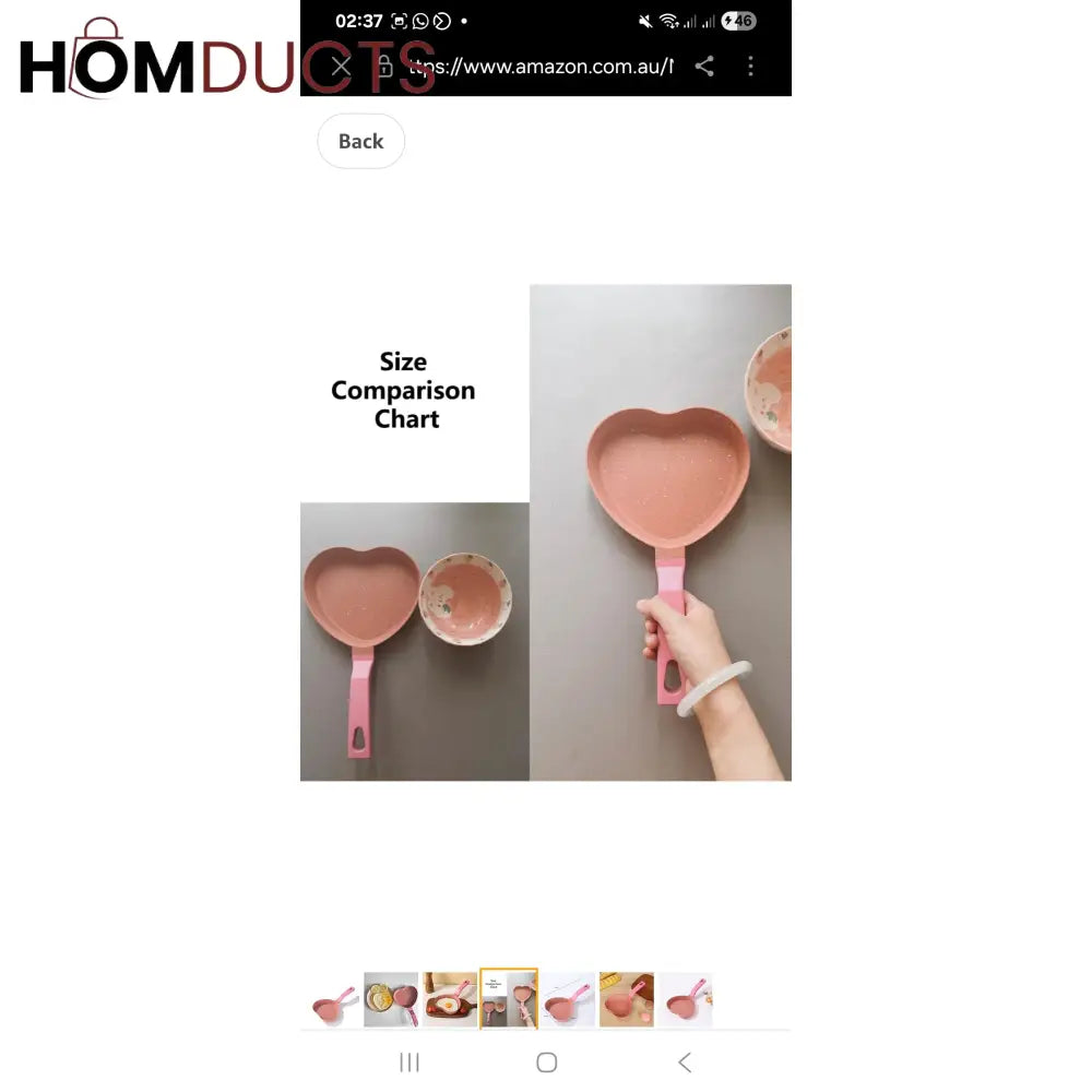 Heart-Shaped Marble Coating Frying Pan – Mini Skillet for Eggs, Pancakes & Cute Breakfasts