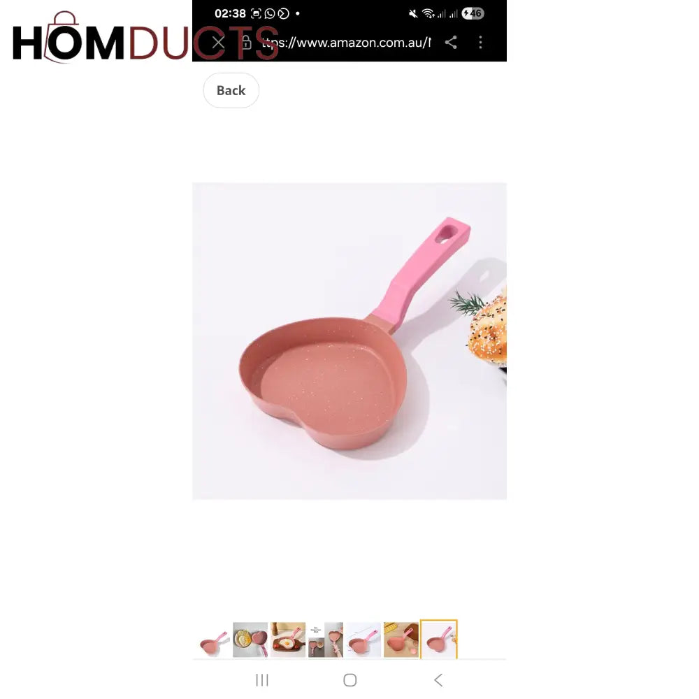 Heart-Shaped Marble Coating Frying Pan – Mini Skillet for Eggs, Pancakes & Cute Breakfasts