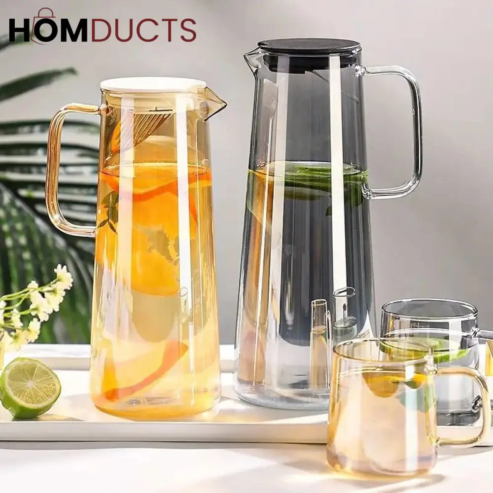 Heat Resistant Glass Water Jug (Premium Borosilicate)