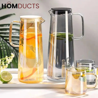 Heat Resistant Glass Water Jug (Premium Borosilicate)