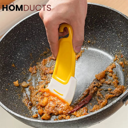 Heavy-Duty Kitchen Pan Scraper – Non-Scratch Food Residue Remover with Ergonomic Handle (Pair set)