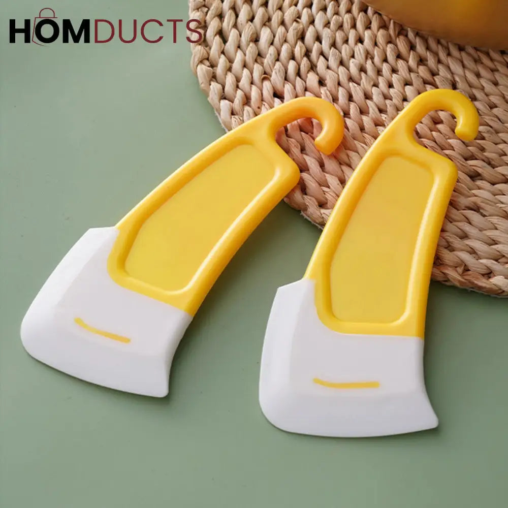 Heavy-Duty Kitchen Pan Scraper – Non-Scratch Food Residue Remover with Ergonomic Handle (Pair set)