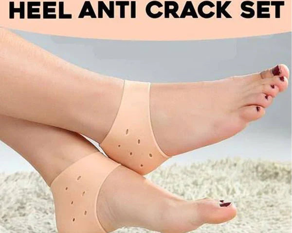 1 Pair Silicone Gel Heel Pad Socks – Pain Relief & Anti-Crack Heel Protector