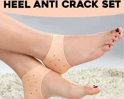 1 Pair Silicone Gel Heel Pad Socks – Pain Relief & Anti-Crack Heel Protector